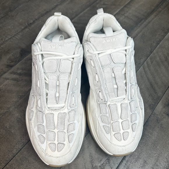 Amiri Bone Runner Sneakers Mixed White Size 13 US EU 46 UK 12 - Picture 5 of 8
